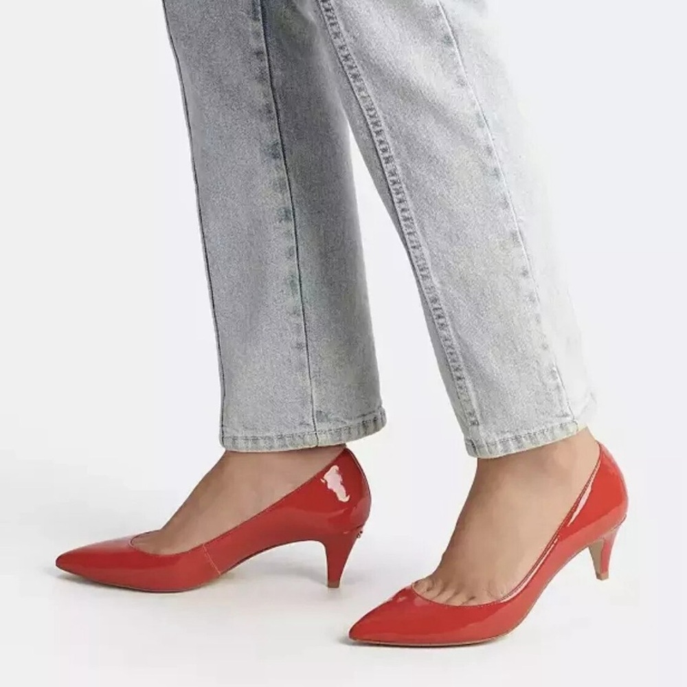 Coach Sloane Patent Red Pumps